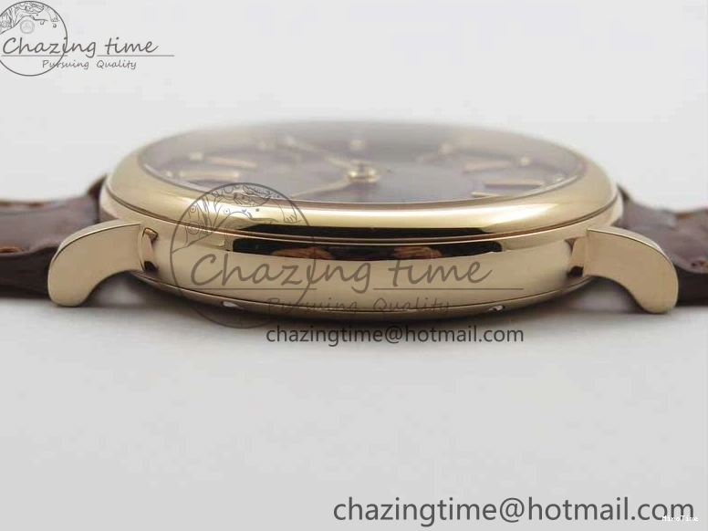 MIROTIME 1226 Portofino 37mm RG V7F 1:1 Best Edition Gray Dial on Deep Brown Leather Strap A SunProtective 7090